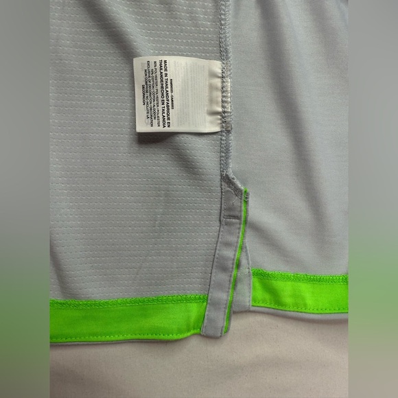 NWT Nike Golf Tour Performance Dri-Fit Polo Shirt Gray Green Trim United Large - Picture 9 of 14